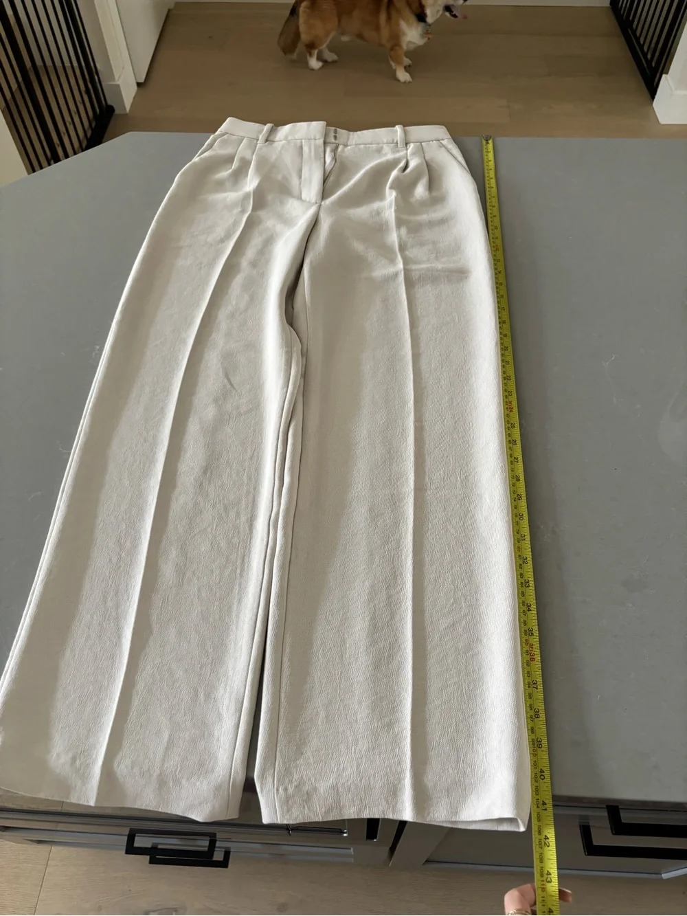 Aritzia The Effortless Pant in matte pearl NWOT - Picture 1 of 6